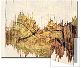 Abstract Image in Green  Brown  and White