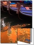 Moored Gondolas in Venice  Italy