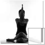 Woman Sitting with Legs and Arms Entwined