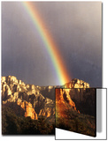 Very Dark Gray Sky  Rainbow over Red Rocks  Sedona  Arizona  USA