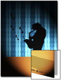 Silhouette of Saxophone Player