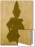 Silhouette of a Sock Puppet Behind a Screen