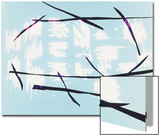Abstract Image in Blue  White  and Black