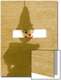 Silhouette of a Sock Puppet Peeking Through a Screen
