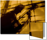 Shadow of a Man Playing Guitar