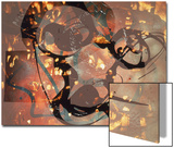 Abstract Image in Yellow  Black  Brown  and Red