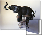 Profile Toy Elephant in Toy Supermarket Cart