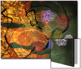 Abstract Image Green  Red  and Yellow
