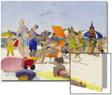 Watercolor Painting of a Beach Scene