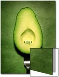 Half an Avocado with a Fork