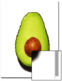 Half an Avocado on a White Background