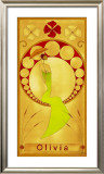 "Olivia" Pre-made-framed Framed Art Print