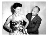Christian Dior with Model Dorothy Emms  1952