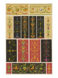 Designs from Various Pilasters and Friezes from Different Houses in Pompeii