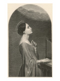 Saint Cecilia Roman Saint and Martyr  Patron Saint of Musicians  Playing a Portative Organ