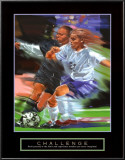 "Challenge: Soccer" Pre-made-framed Lamina Framed Art Print