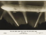 Zeppelin Illuminated by Searchlights