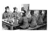 Young Emigrants Singing Grace on their Ship  1884