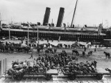 The Middlesex Yeomanry Disembarking from the Nile Transport at Alexandria During World War I