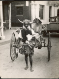 A Horned Rickshaw Man in Bulawayo  Southern Rhodesia (Now Zimbabwe)