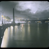 A View Along the River of Cleopatra's Needle at Night