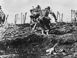 German Troops Attacking on the Western Front During World War I