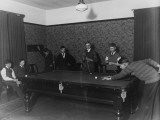 Seven Boys Play a Game of Snooker During an Evening at a Boys Club