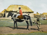 Russian Farm Worker on a Horse