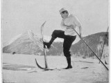 Sir Arthur Conan Doyle Demonstrating a Novice Turning Whilst Skiing in the Alps