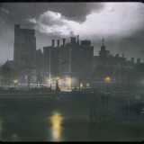 A View across the River Towards Lambeth Palace by Night