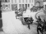German Artillery Marching Through St Sulpice on the Western Front During World War I