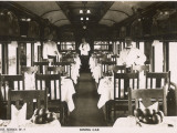 Railway Dining Car with Waiters