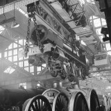 Locomotive Construction in a Large Railway Shed
