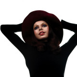 Retro Female Model 1970s  Floppy Hat  Fashion  Happy  Youthful