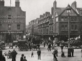 Busy Street Scene at Spitalfields  East End of London