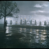 Marble Arch by Night - a Lone Figure Stands under a Tree