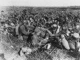 German Soldiers Resting on the Western Front During World War I