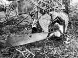 A Gondola  Part of the Wreckage of a German Zeppelin