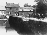 German Cavalry Approaching a Farm in Sailly-Sallisel on the Western Front During World War I