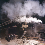 Laying Railway Tracks at Night