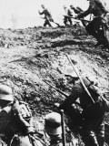 German Attack Out of the Trenches During World War I on the Western Front