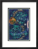 Air France: Celestial Map with Constellations and Zodiac  c1950