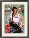 Señorita in Boat with Flowers