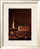Kerze und Bucher Candlelight Study