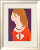 Girl in a Red Dress with a Ribbon