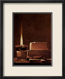 Kerze und Bucher Candlelight Study
