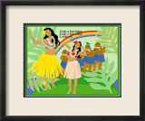Hula Girls in Paradise Island  Hawaii