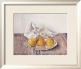 Three Pears on a Plate
