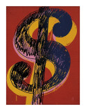 Dollar Sign  c1981 (black and yellow on red)