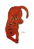 25 Cats Named Sam and One Blue Pussy by Andy Warhol  c1954 (Red Sam)